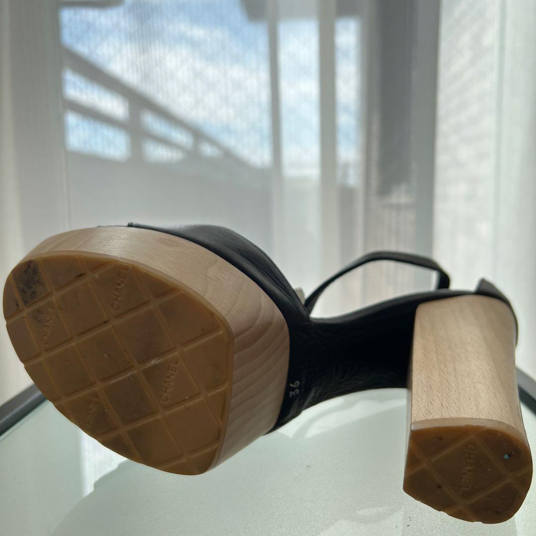 【希少】CHANEL ココマークレザーヒール　36size