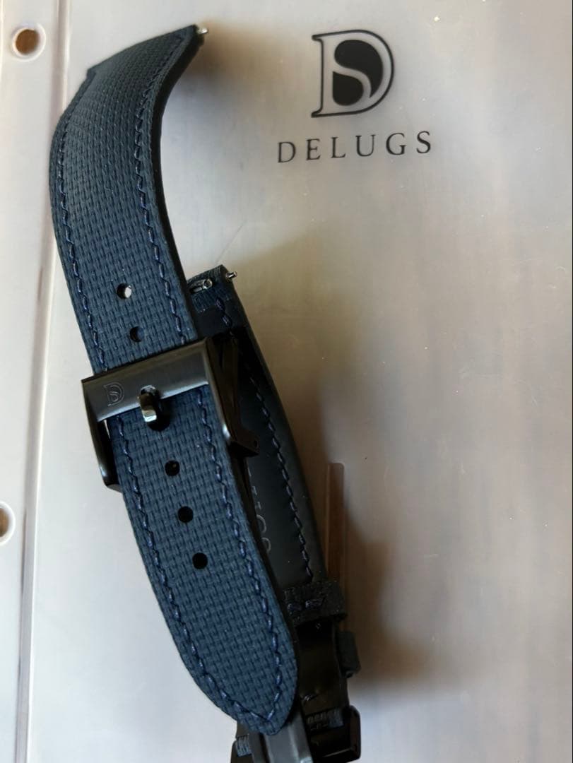 DELUGS ラバーベルト ネイビー 20mm幅