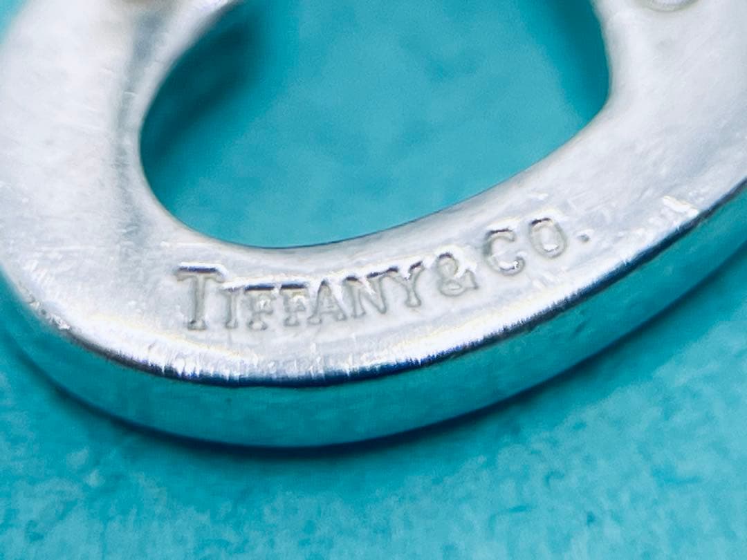 c762 ティファニー　リンク　オープンハート　スタッド　ピアス　シルバー925