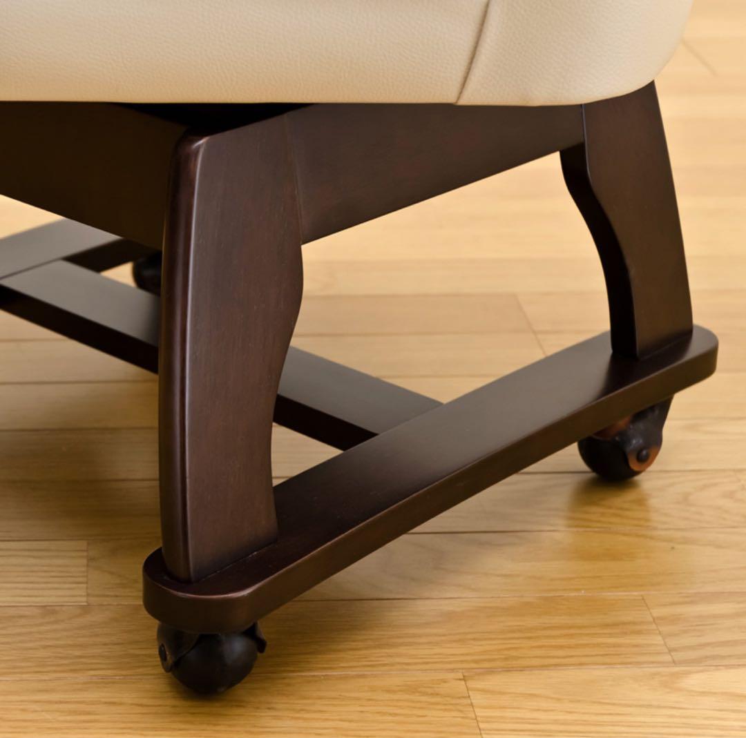 【新品 送料無料】　ダイニングチェア　キャスター付き　全2色　回転式　座椅子