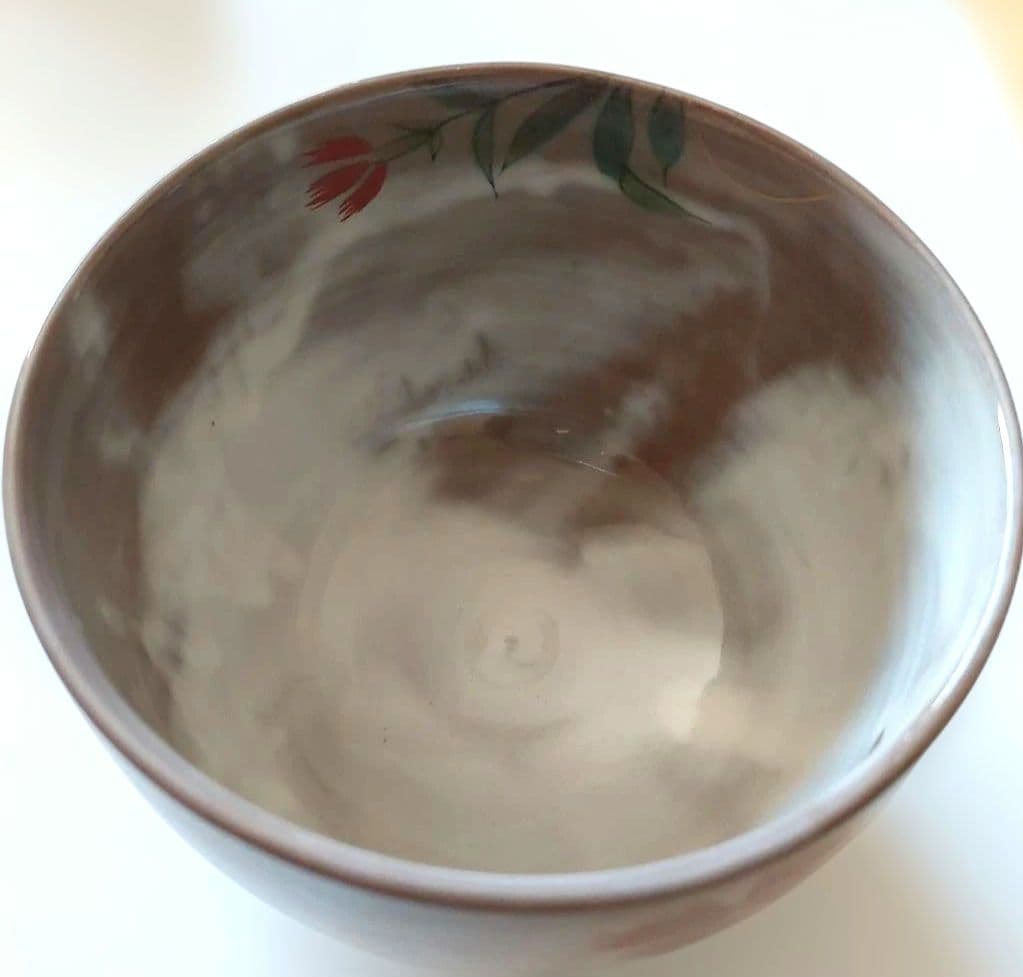 【土渕陶あん】蓋付き　小鉢　山葡萄　撫子　芙蓉