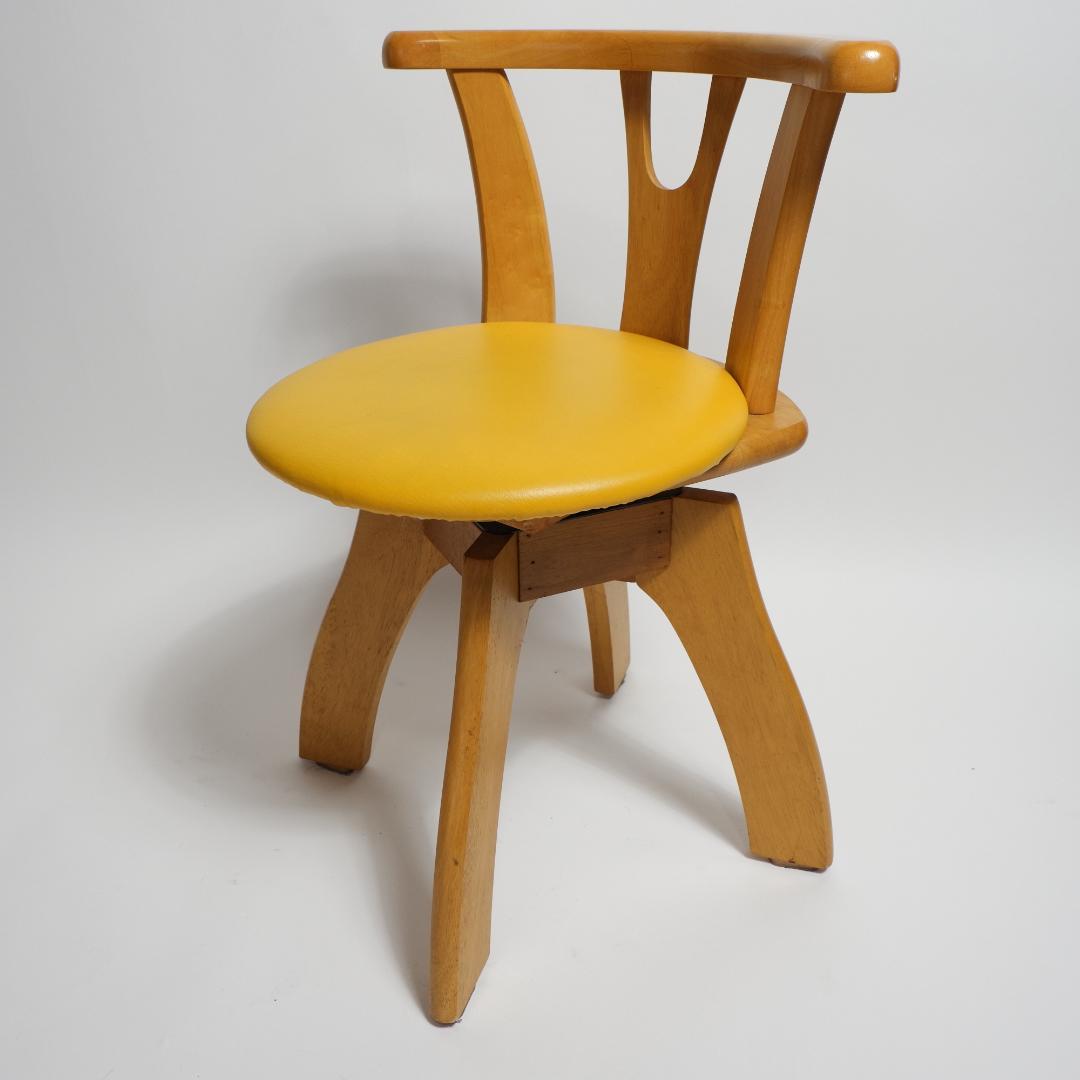 Starindo Prima 木製回転チェア 4脚セット カフェ風 ダイニング