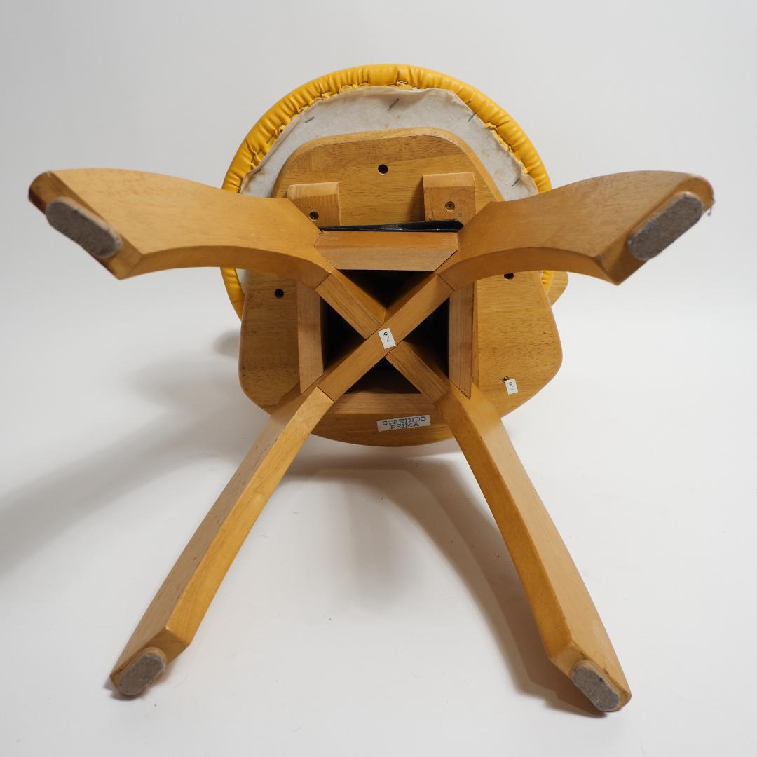 Starindo Prima 木製回転チェア 4脚セット カフェ風 ダイニング