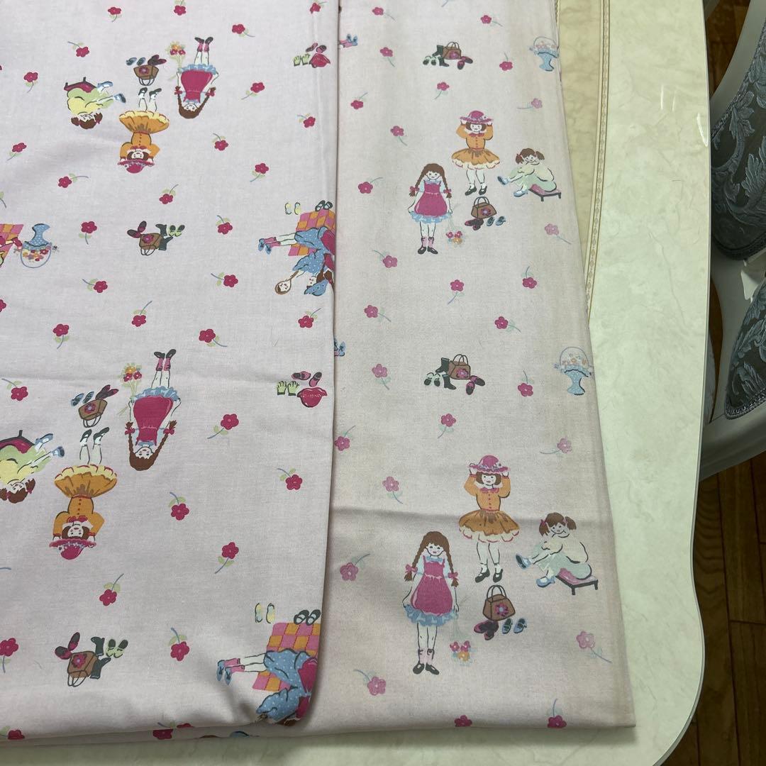 ローラアシュレイ　コットンカーテン　イギリス製　ヴィンテージ