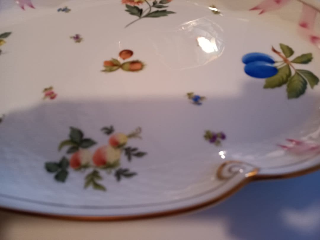 【ヘレンド】　HEREND　フルーツコンポディション　パーティプレート　オーバル