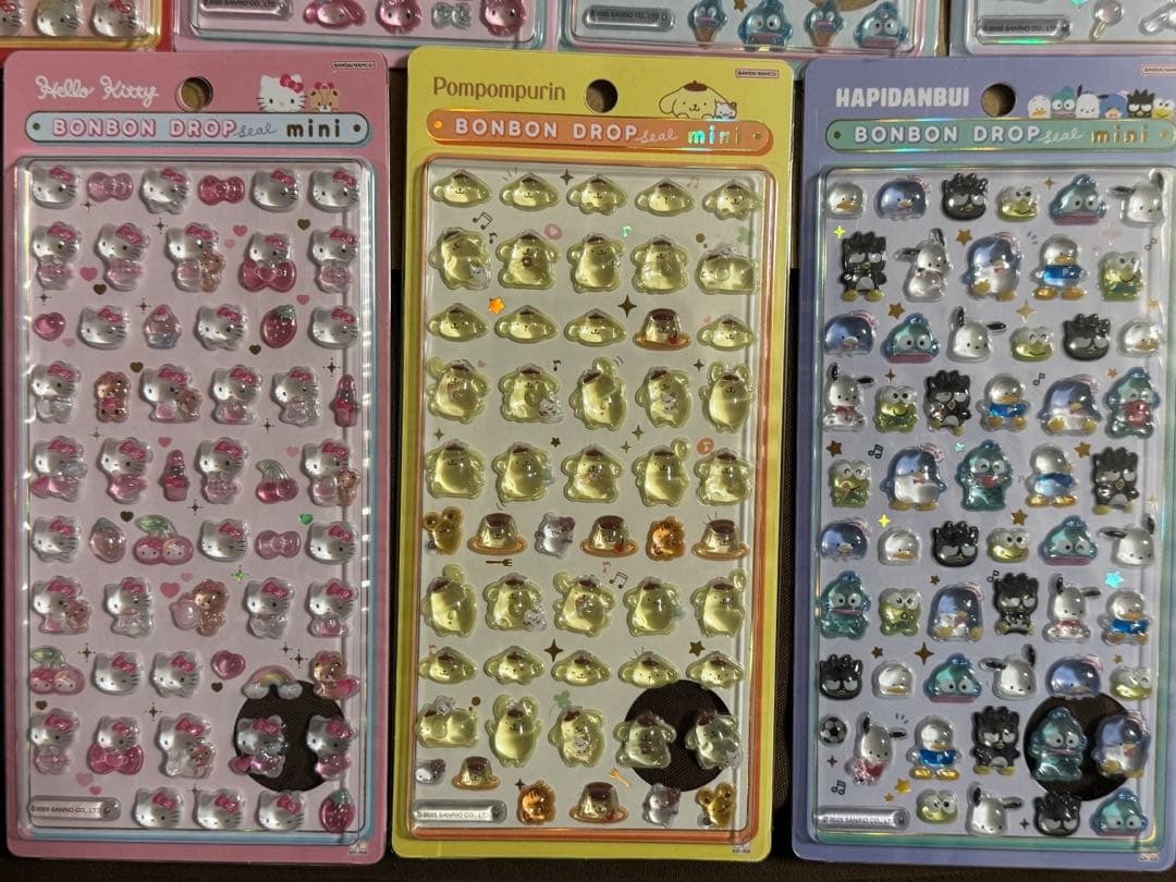 【正規品】ボンボンドロップシールmini　サンリオ　第2弾　7種