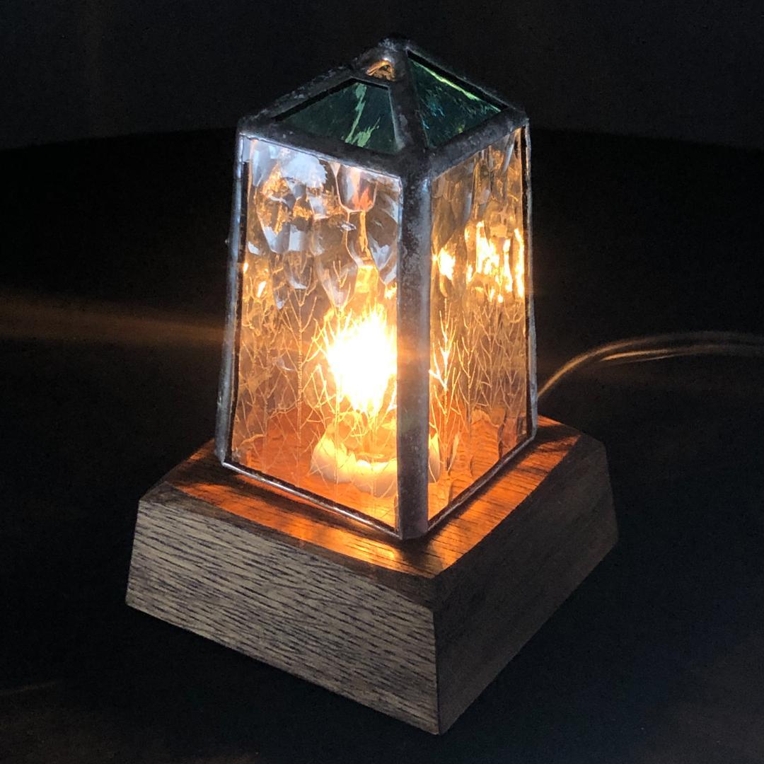 【美品】長野深雪／雪ガラス フロアライト＆ウォールミラー セット