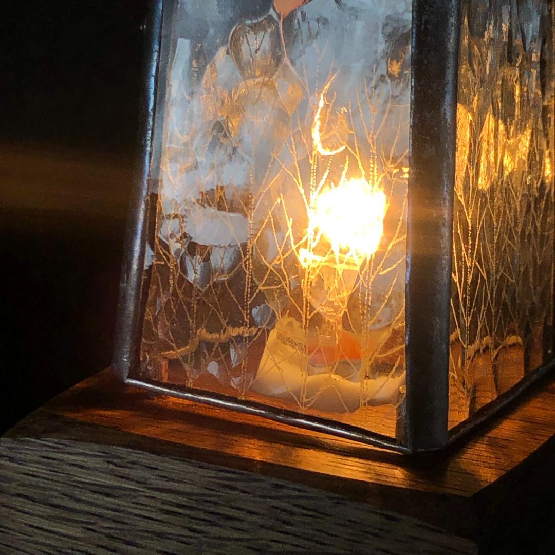 【美品】長野深雪／雪ガラス フロアライト＆ウォールミラー セット