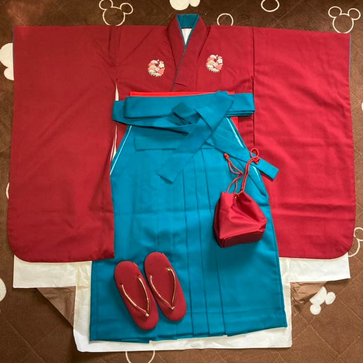 七五三　3歳女児　振袖　袴　お正月