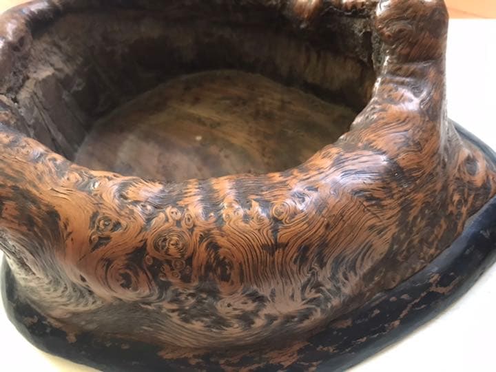 煙草盆　天然木時代アンティーク骨董花器茶道具民芸品古民具美術品レアもの瓶掛け