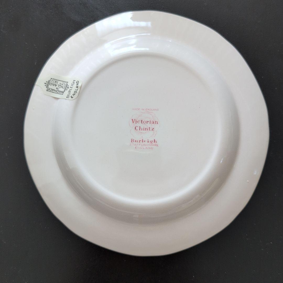 【新品・未使用】Burleigh ビクトリアンチンツ 21.5cmプレート2枚組