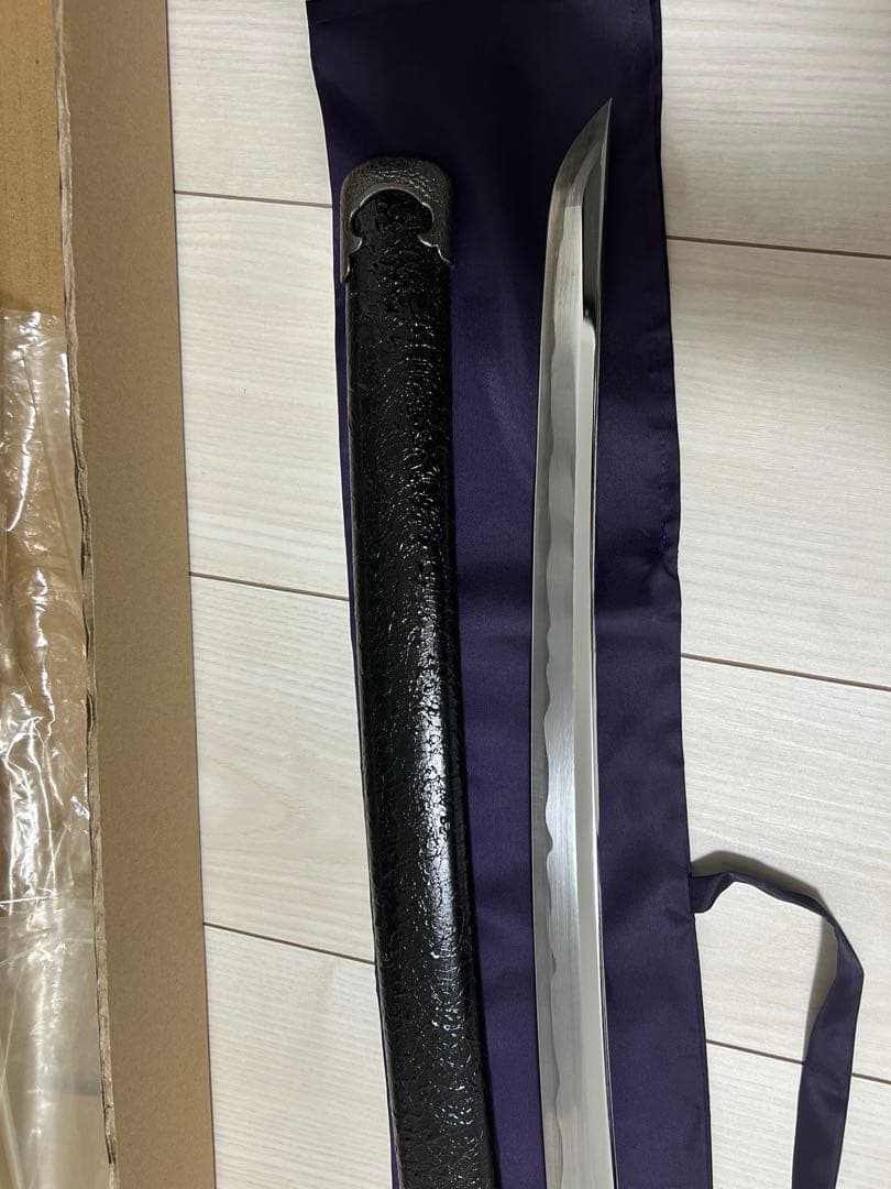 お濃 拵え 中刀 模造刀 美術刀　新品未使用　送料無料　黒　金属刃