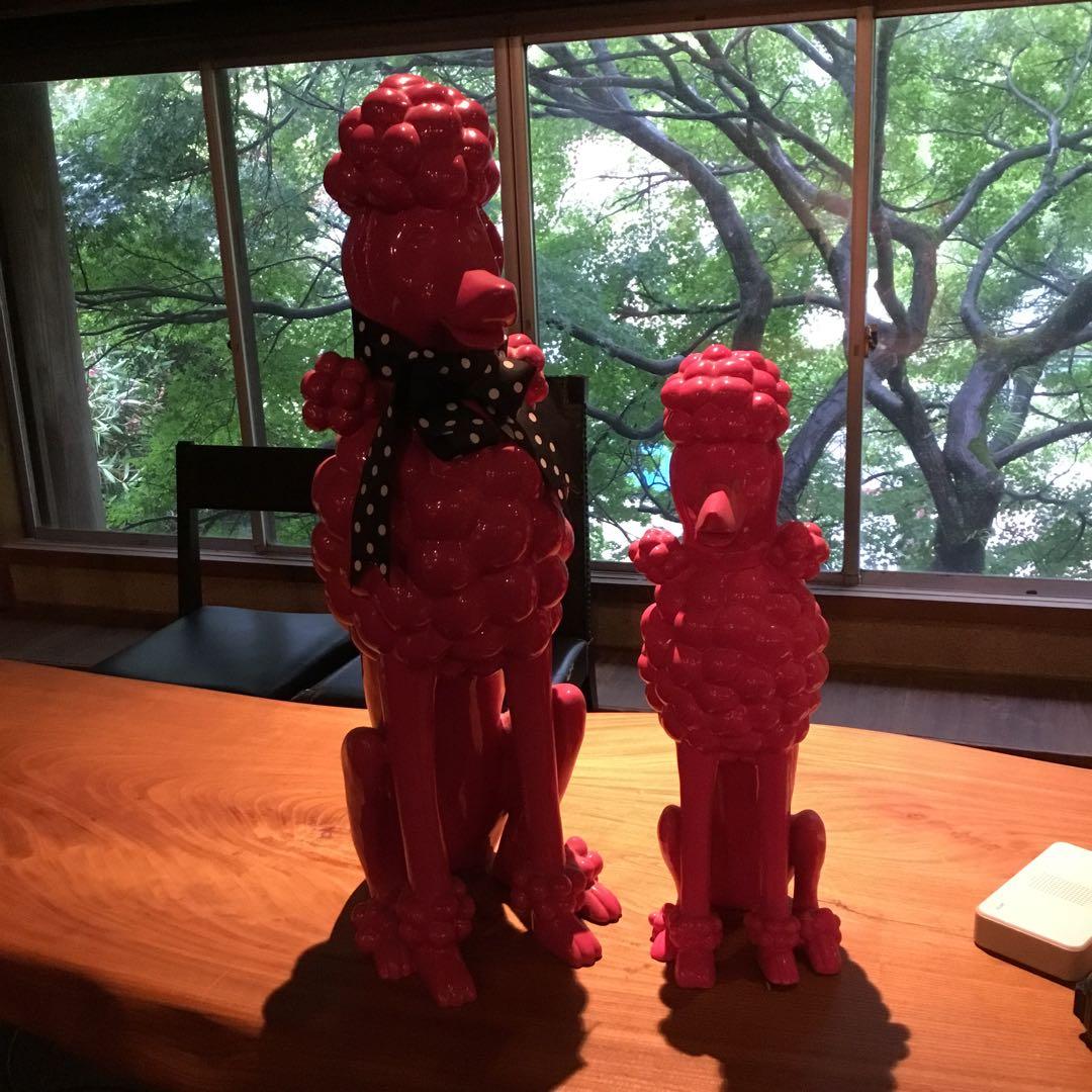 ピンクプードル　置物　2個セット