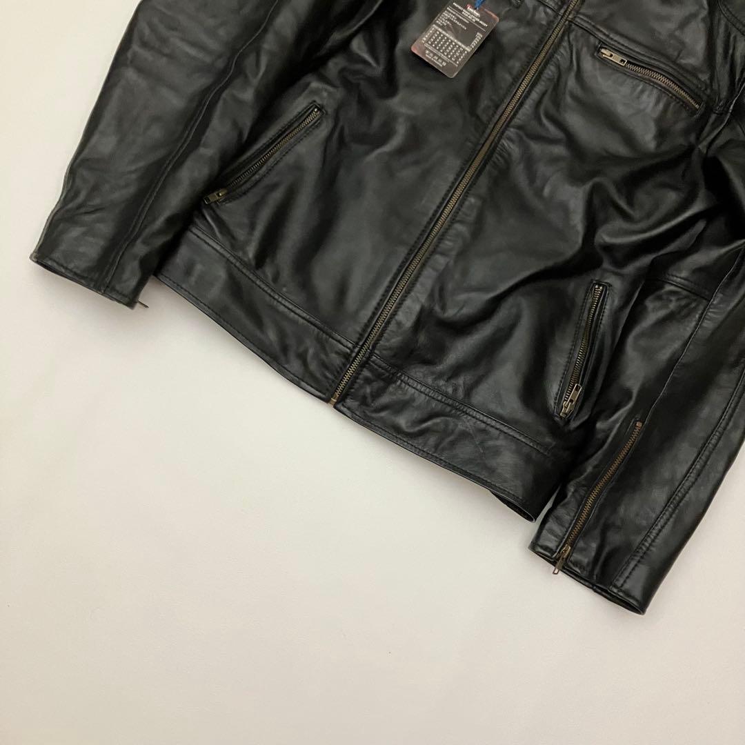 ✨未使用品　タグ付き✨ kaedear シングルライダース　ラムレザー　ブラック