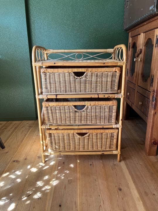 籐 ラタン チェスト インテリア 昭和レトロ 箪笥