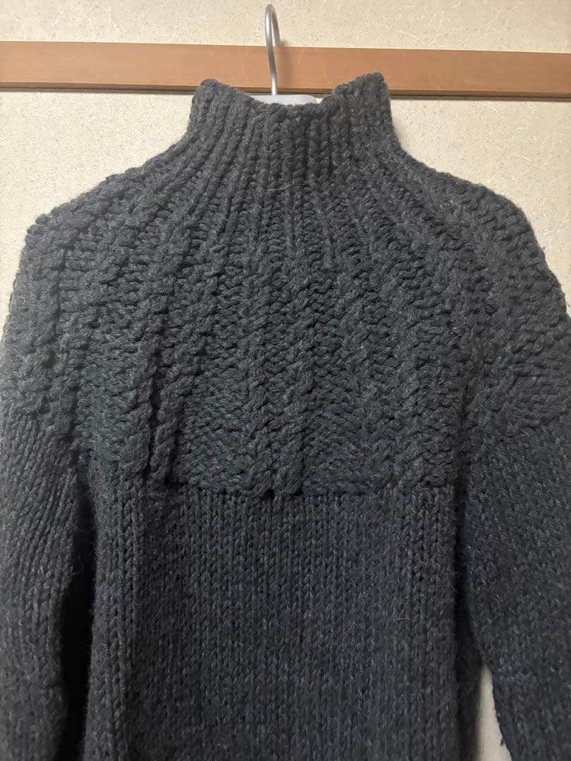 クラネ　CHUNKY CABLE HAND KNIT TOPS グレー　長袖