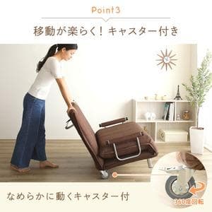 3way ソファーベッド/カウチソファー 【レッド】 シングルサイズ