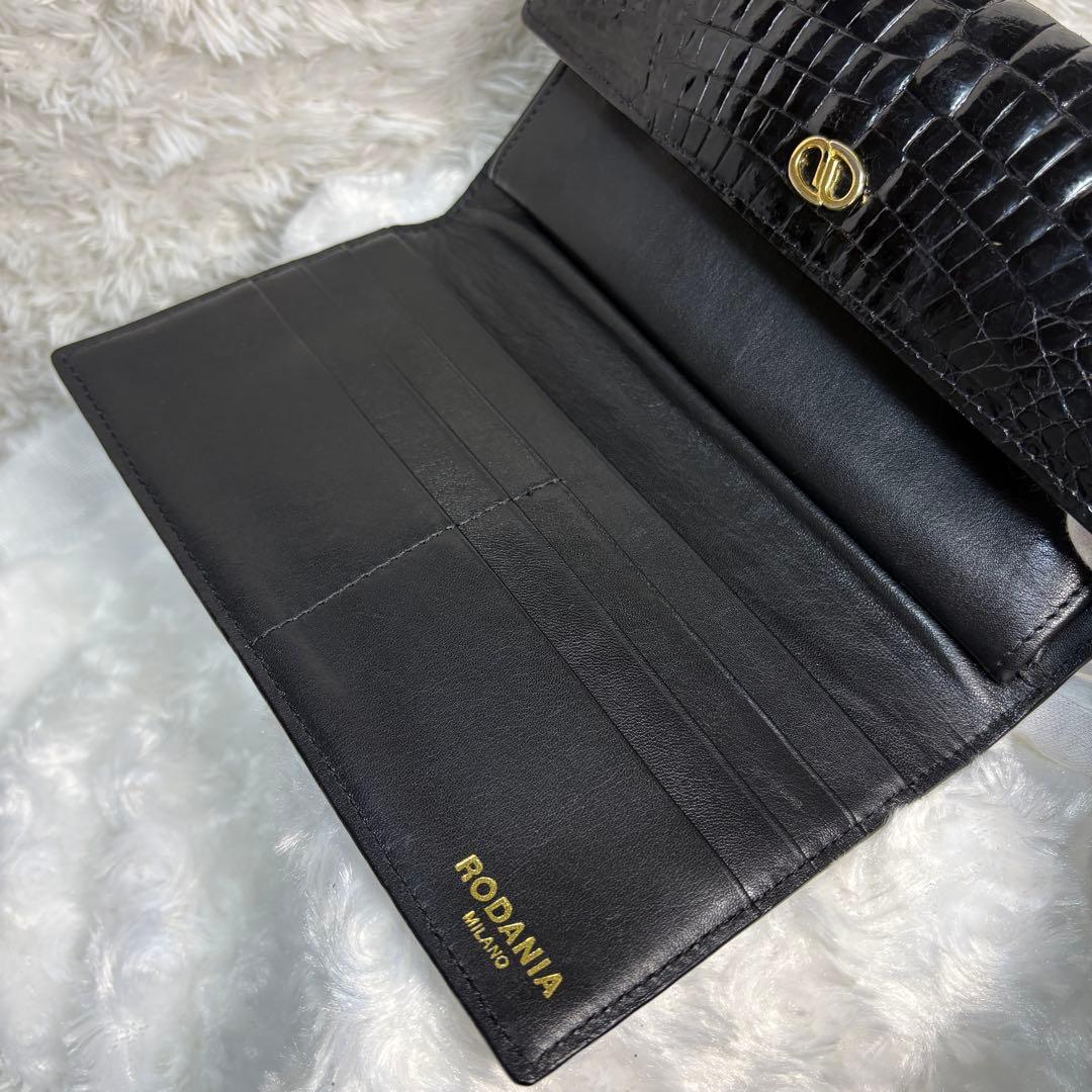 美品✨ロダニア RODANIA クロコダイル 長財布 3つ折り