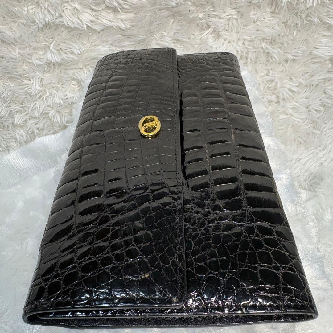 美品✨ロダニア RODANIA クロコダイル 長財布 3つ折り