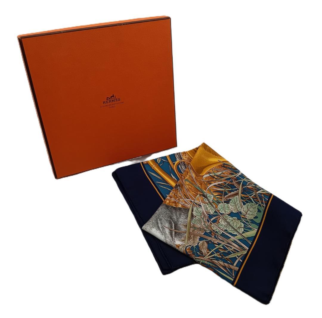 Hermès スカーフ CHASSE au BOIS カレ90 SILK100％