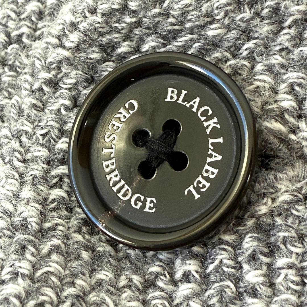 【美品✨】ブラックレーベルクレストブリッジ ニットカーディガン グレー 希少LL