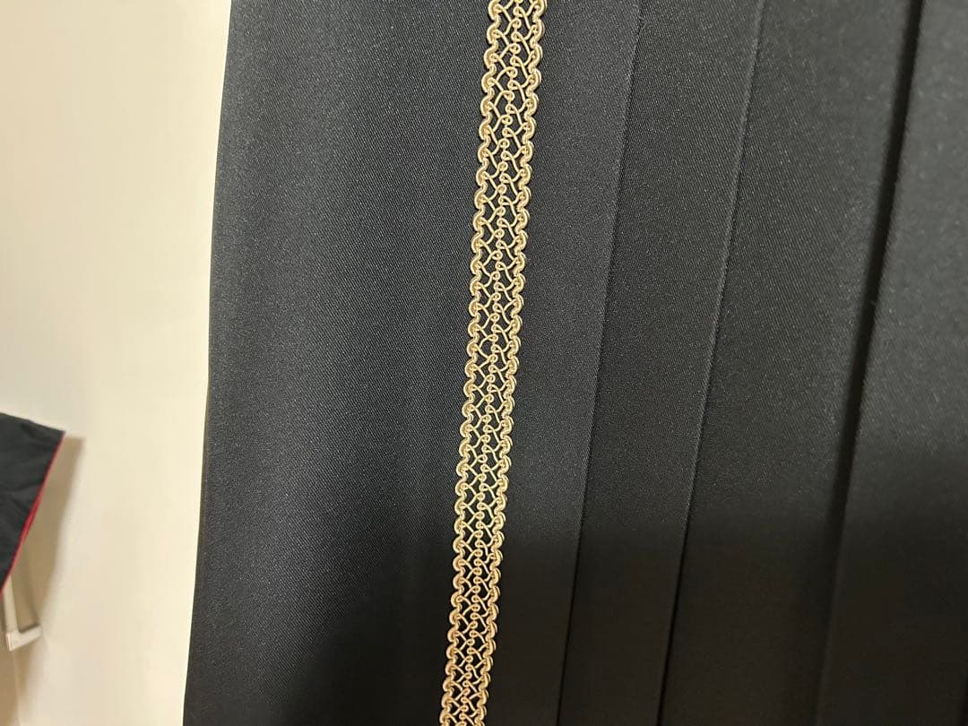 黒の二尺袖振袖レースの付いた袴2点セット トールサイズluxjewel ブランド