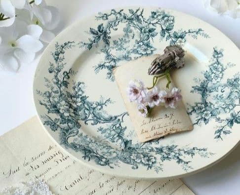 美品　ジョワジールロワ　ポンパドール　平皿　フランスアンティーク