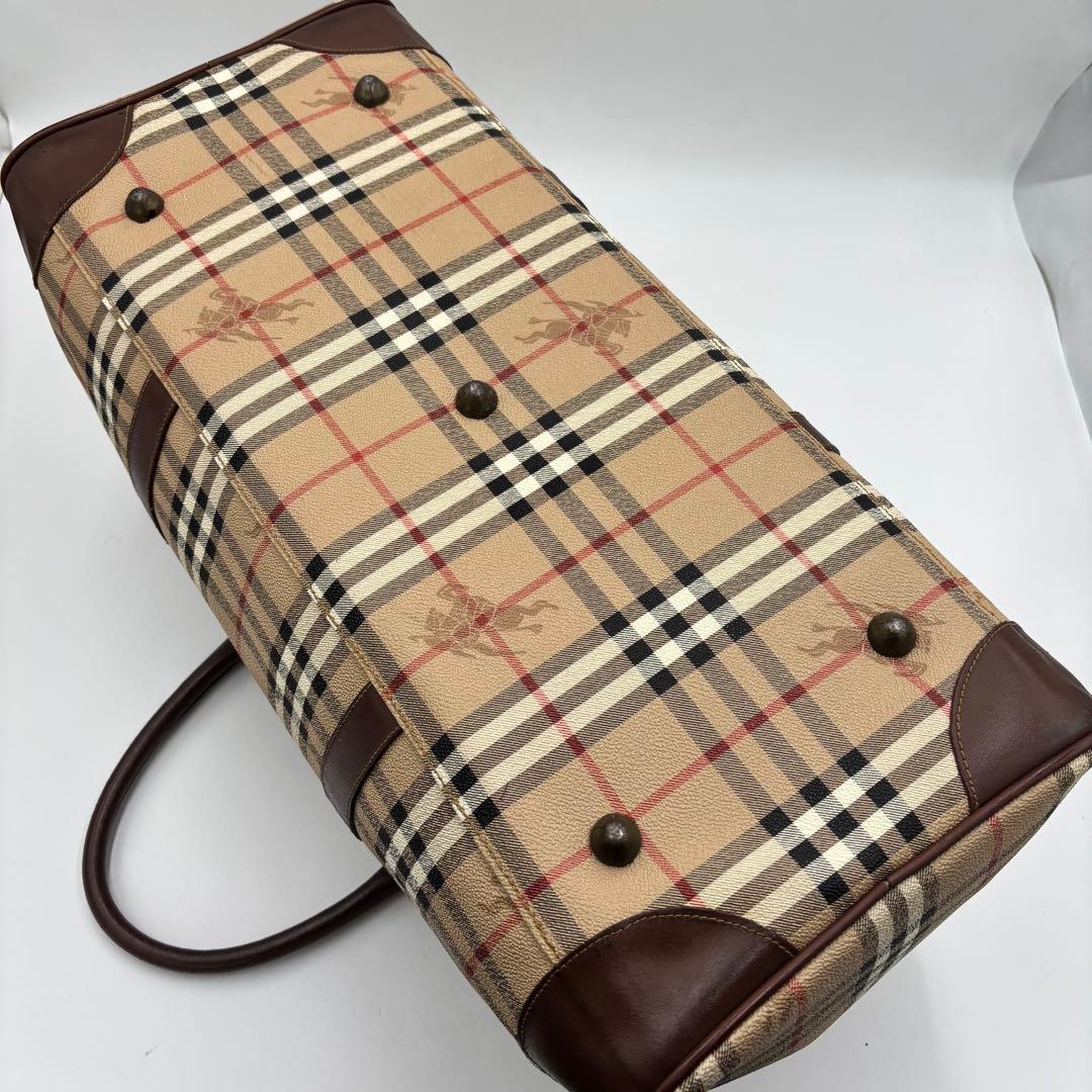 Burberrys バーバリー ノバチェック レザー ボストンバッグ PVC