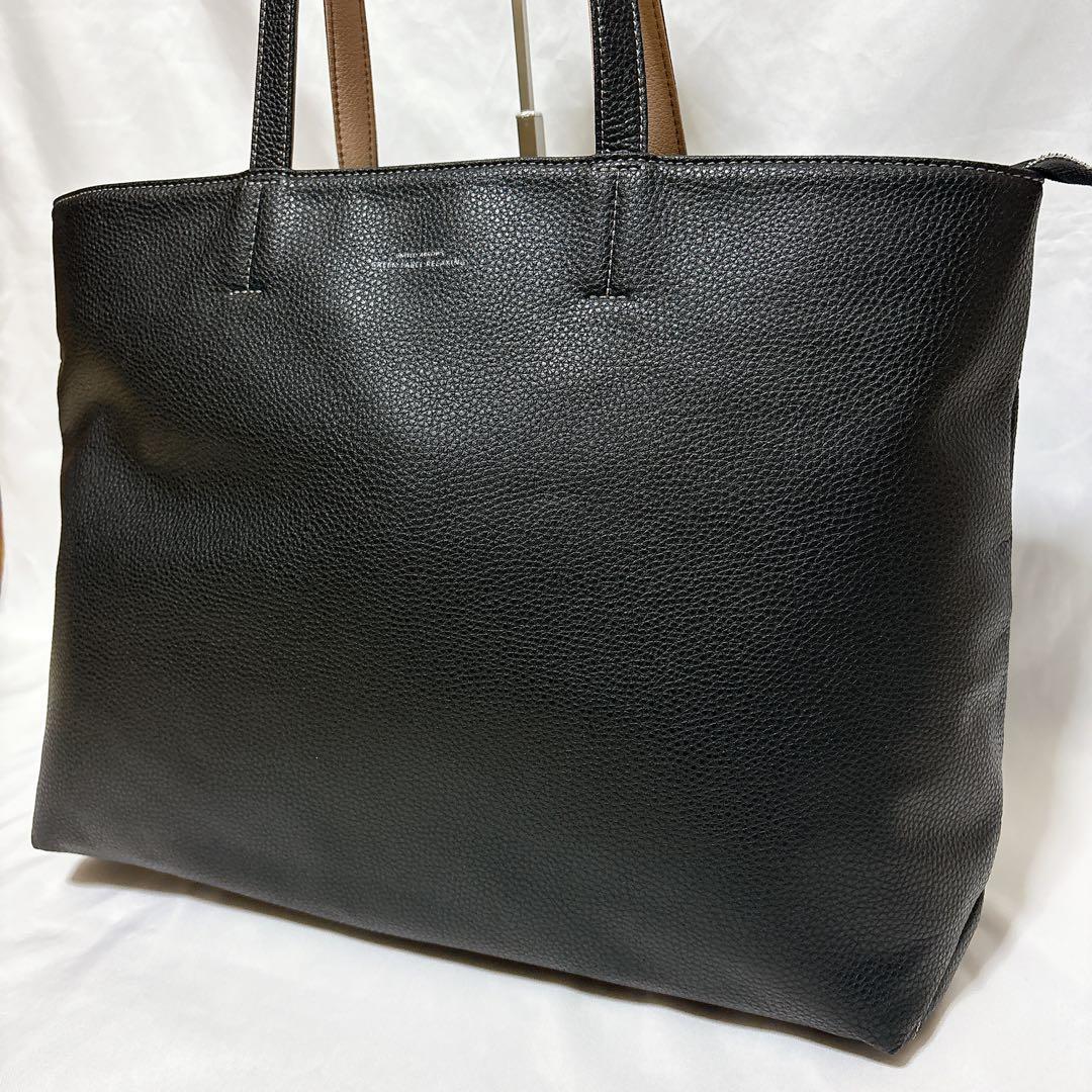 【希少】グリーンレーベルリラクシング レザー ブラック トートバッグ A4