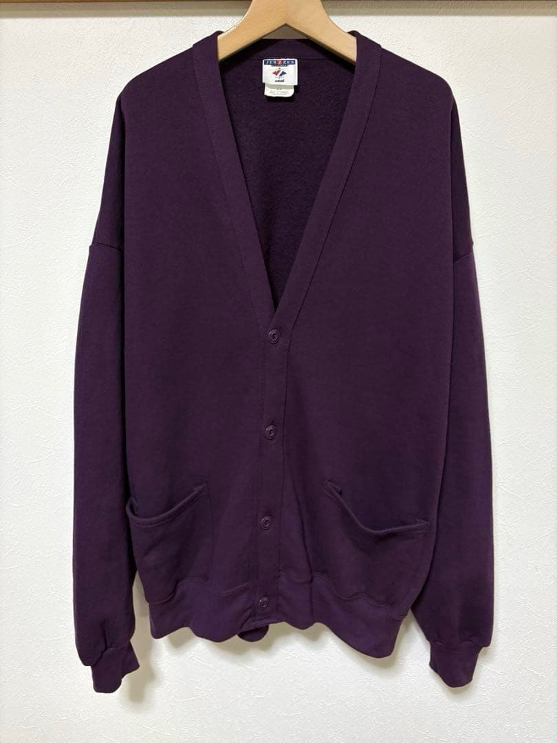 JERZEES ジャージーズ スウェット カーディガン パープル OSFM