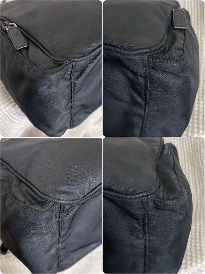 ◇ PRADA プラダ トートバッグ ナイロン×レザー ブラック ◇