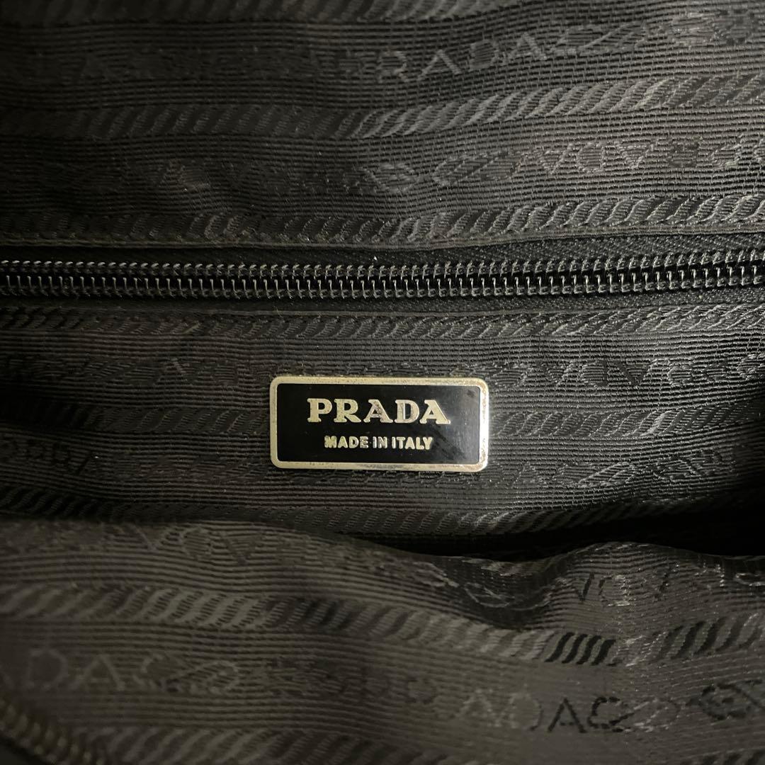 ◇ PRADA プラダ トートバッグ ナイロン×レザー ブラック ◇
