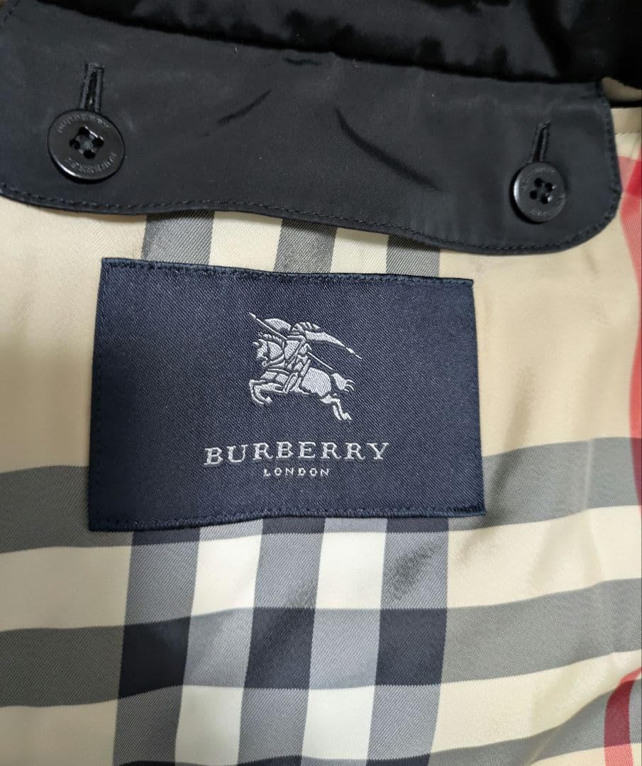 バーバリー ロンドン ダウンライナー トレンチコート ノバチェック ベルト