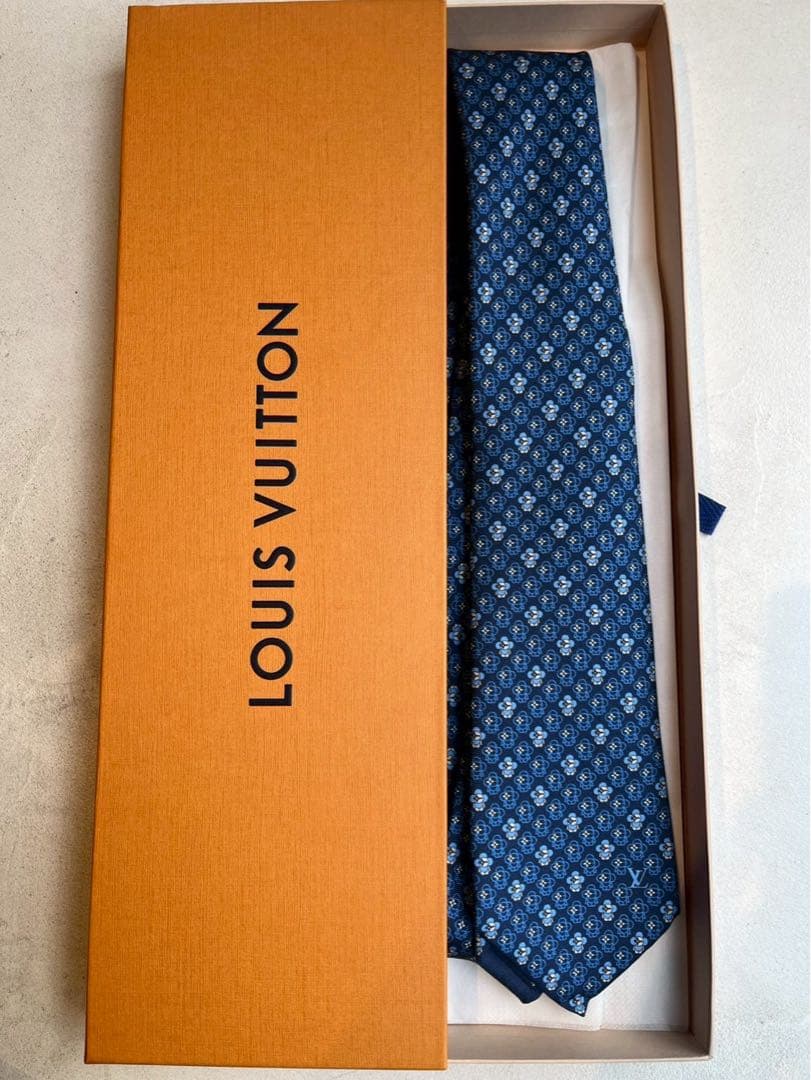 【新品未使用】Louis Vuitton ネクタイ ネイビー　定価39800円