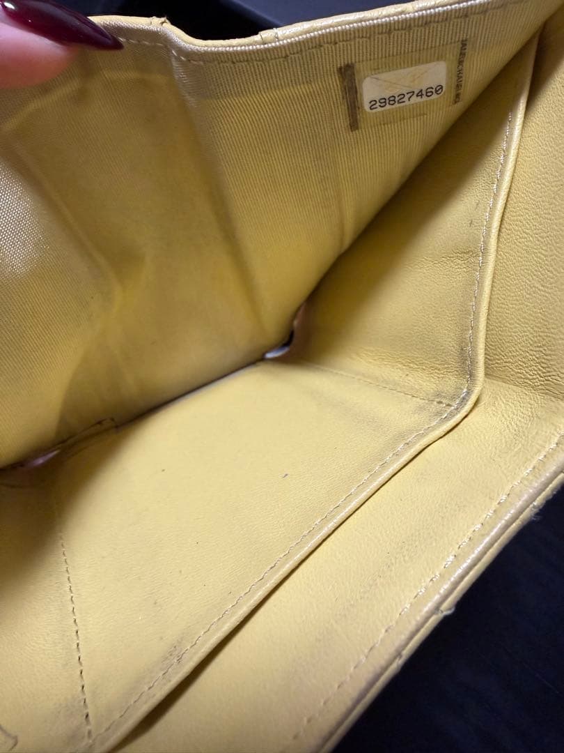 CHANEL ボーイシャネル ミニウォレット ケース イエロー　ミニ財布