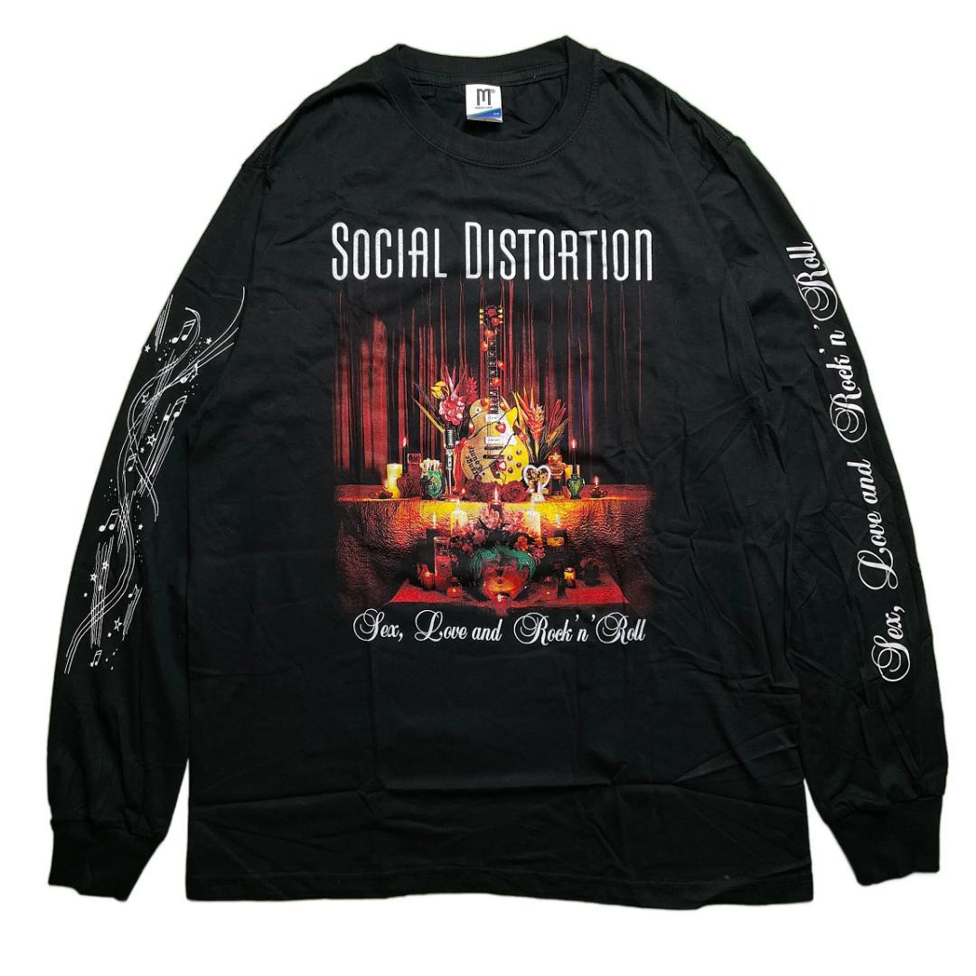 Social Distortion Lサイズ ロンT/長袖Tシャツ ブラック