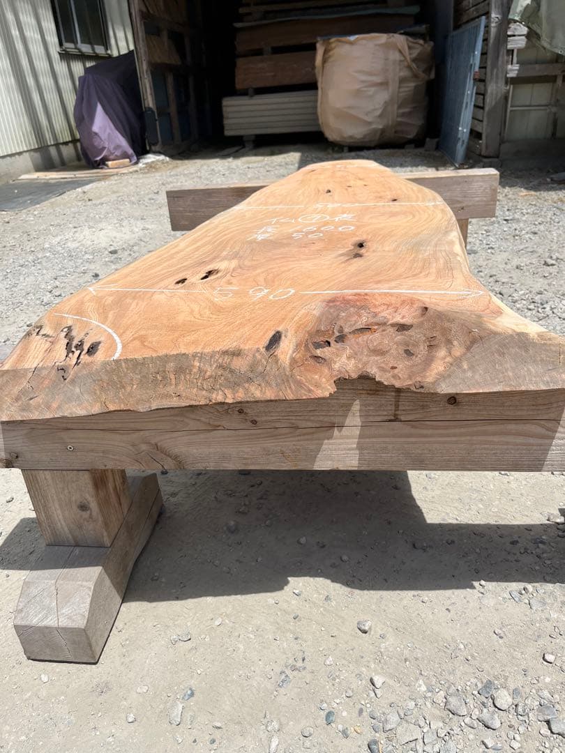 欅　けやき　仏　⑦ 一枚板　テーブル　レジン　レジンテーブル　無垢板　看板