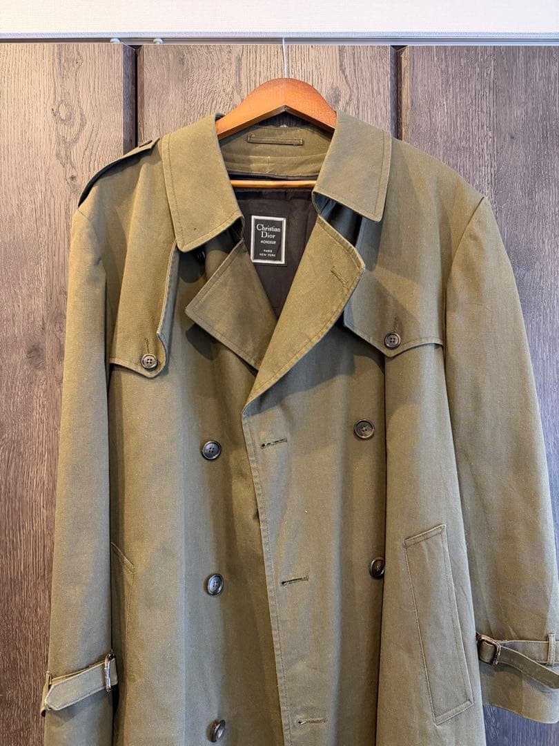 美品 Christian Dior Monsieur トレンチコート オリーブ