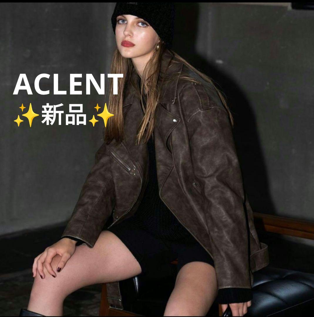 【✨新品✨】ACLENT◎ビンテージレザーオーバーライダースジャケット