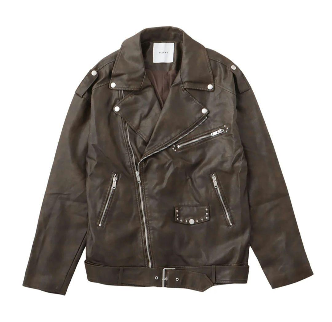 【✨新品✨】ACLENT◎ビンテージレザーオーバーライダースジャケット