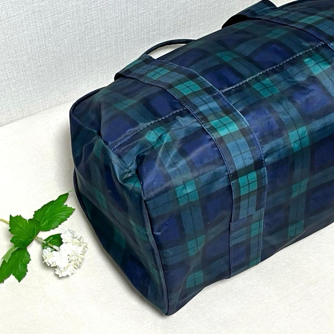 【美品】BEAMS GOLF シューズケース一体型ボストン ブラックウォッチ柄