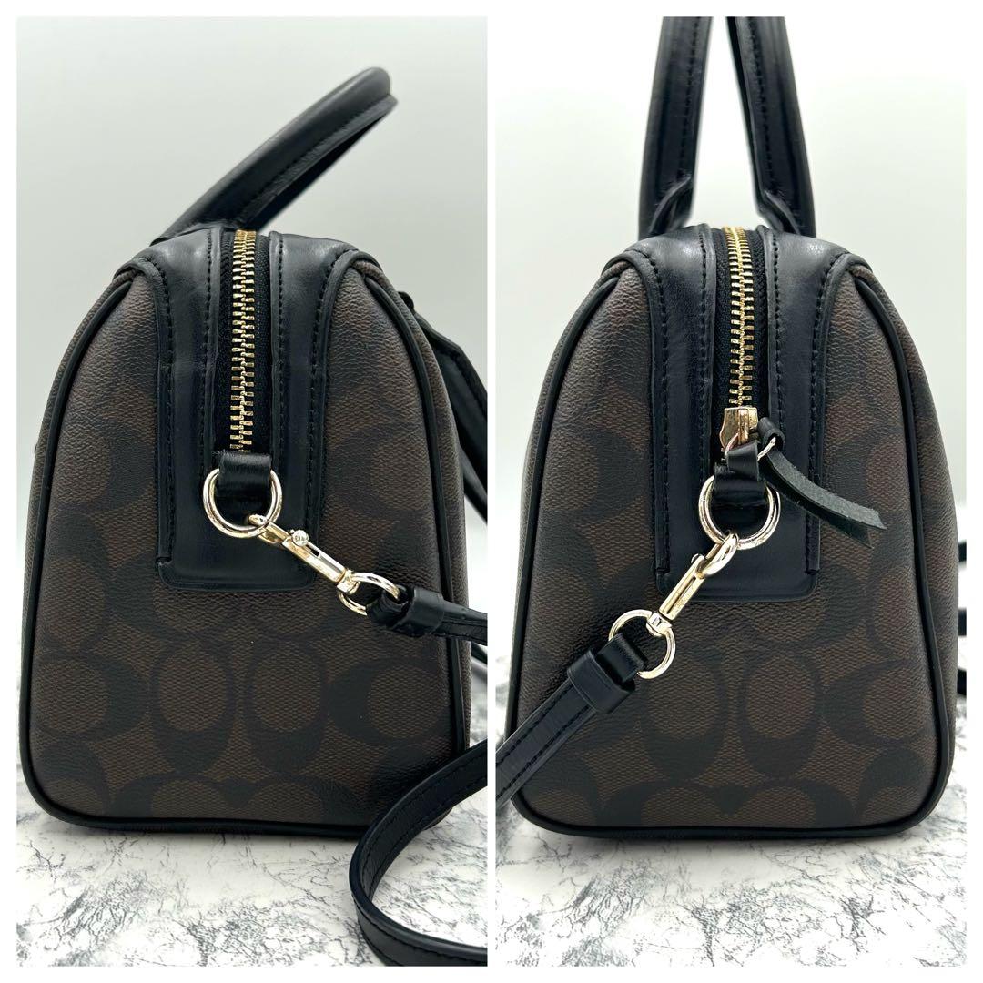 美品✨ COACH コーチ シグネチャー ショルダー ミニボストン　2way