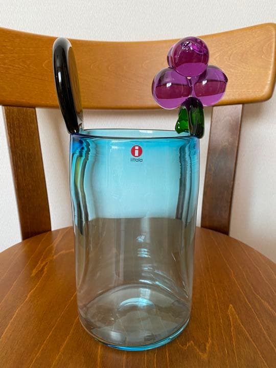 イッタラ オイバトイッカ ポムポム Pampula Vase スカイブルー