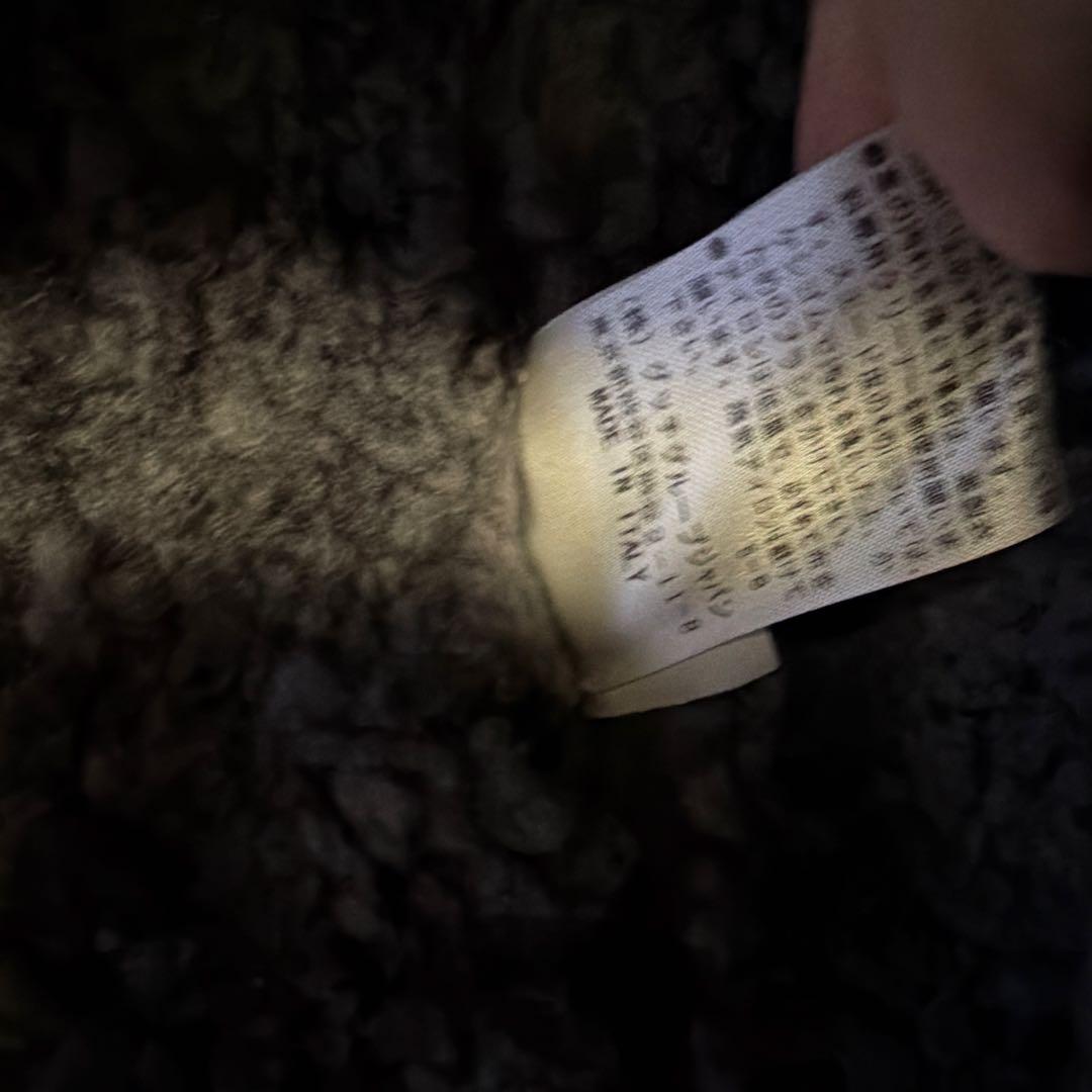 イブサンローラン　シープスキン ムートンジャケット ダークグレー