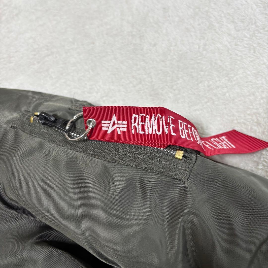 美品 ALPHA INDUSTRIES MA-1 カーキ M フライトジャケット