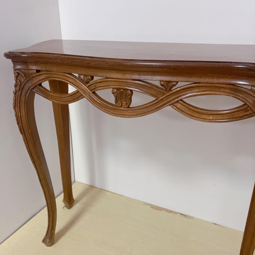 アンティーク調　猫脚　コンソール　テーブル　サイドテーブル　レトロ