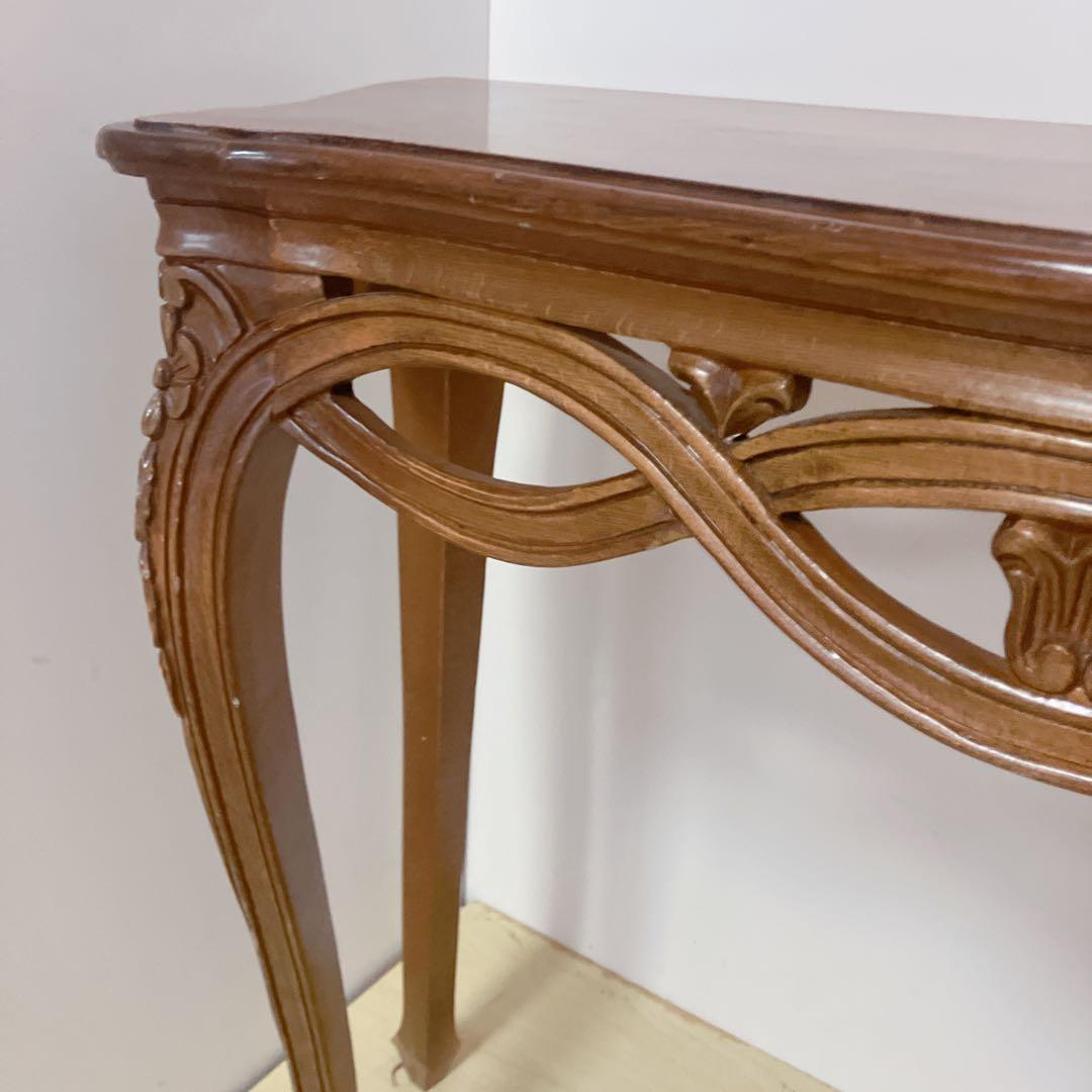 アンティーク調　猫脚　コンソール　テーブル　サイドテーブル　レトロ