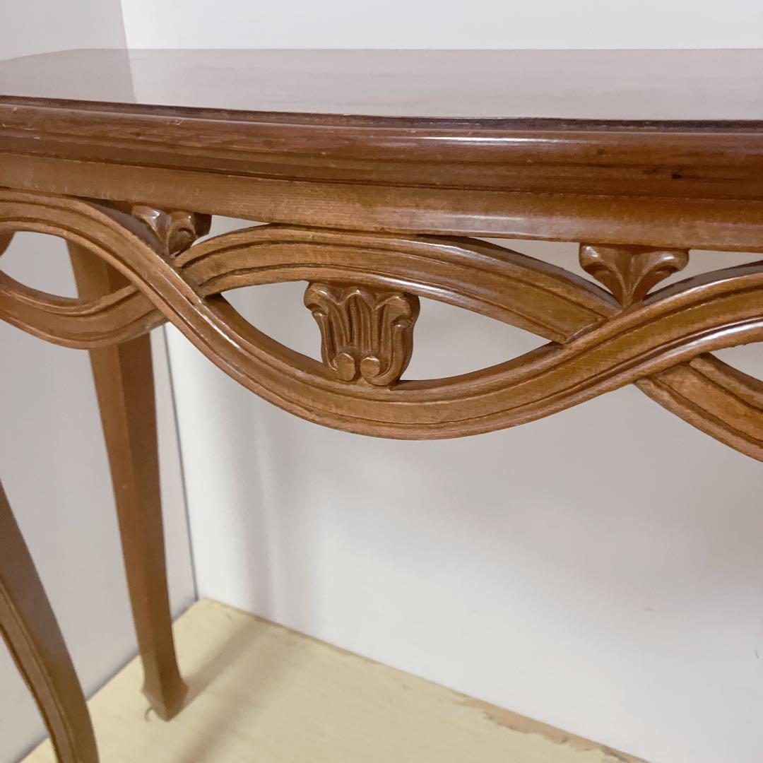 アンティーク調　猫脚　コンソール　テーブル　サイドテーブル　レトロ