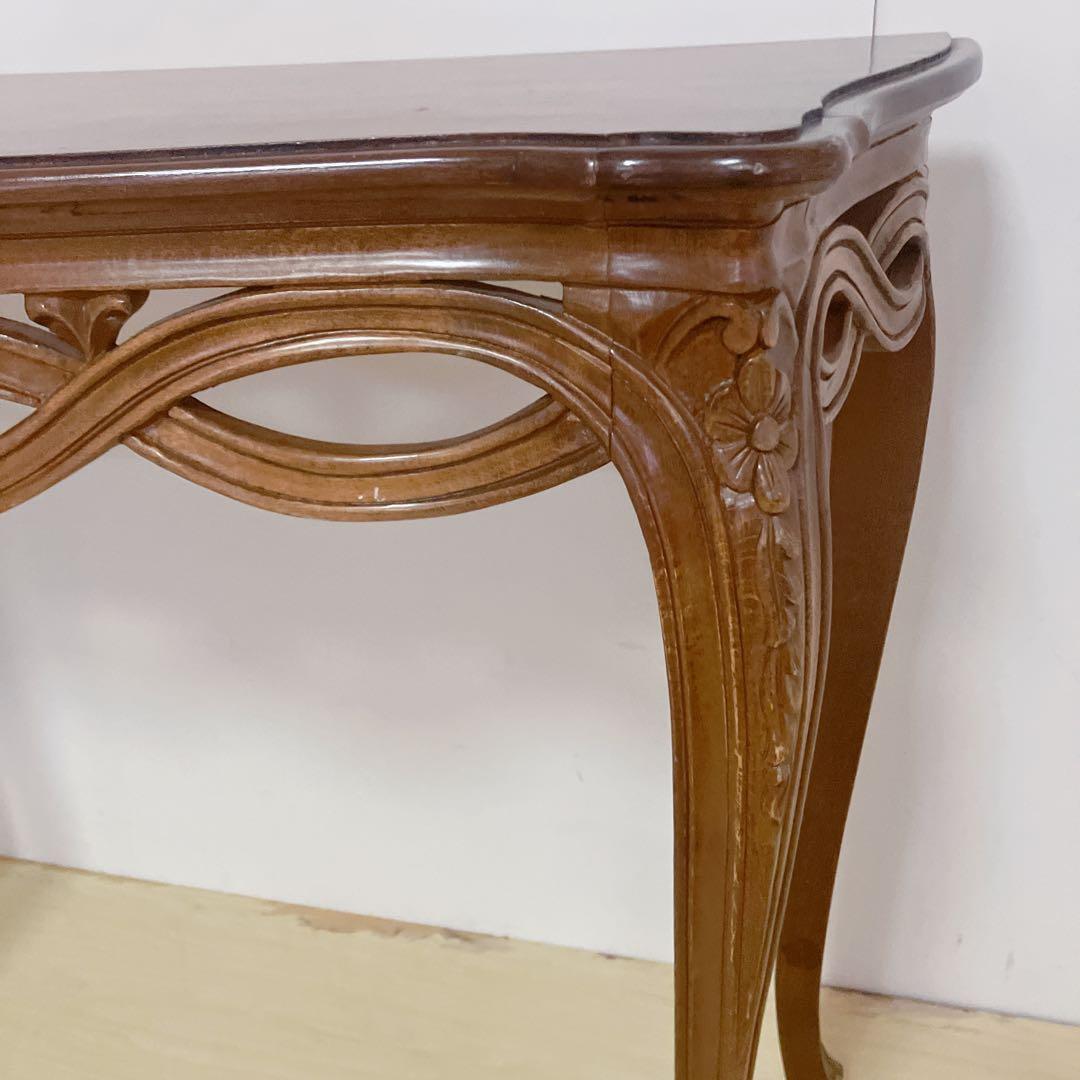 アンティーク調　猫脚　コンソール　テーブル　サイドテーブル　レトロ