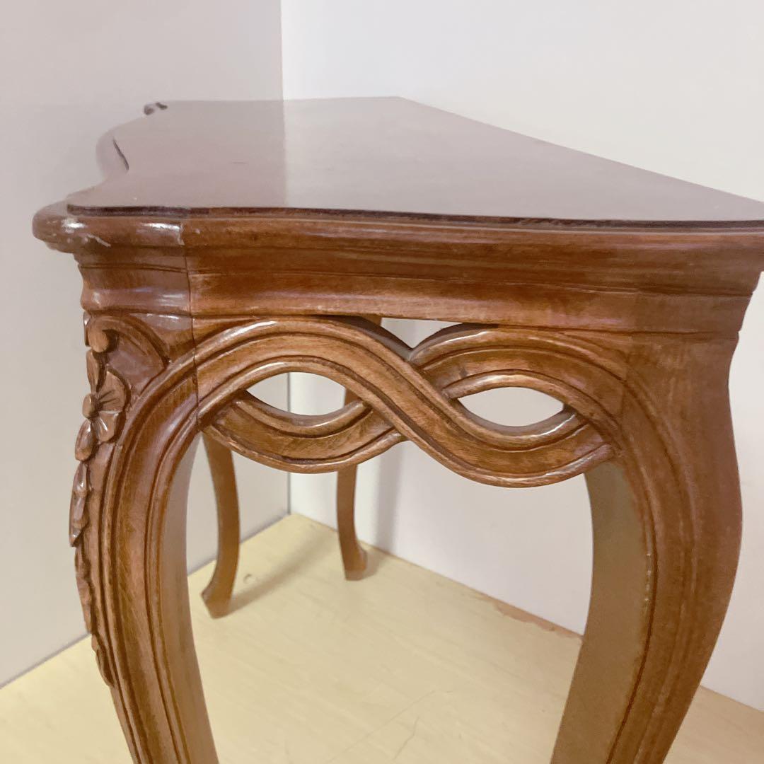 アンティーク調　猫脚　コンソール　テーブル　サイドテーブル　レトロ